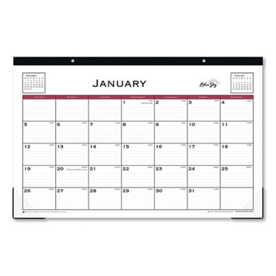 View larger image of Enterprise Desk Pad, Geometric Artwork, 17 x 11, White/Gray Sheets, Black Binding, Clear Corners, 12-Month (Jan-Dec): 2024