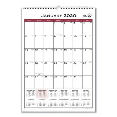 View larger image of Enterprise Wall Calendar, Enterprise Geometric Artwork, 12 x 17, White/Gray Sheets, 12-Month (Jan to Dec): 2024