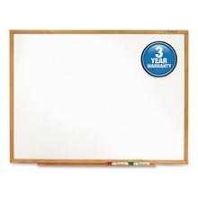 Classic Series Total Erase Dry Erase Boards, 36 x 24, White Surface, Oak Fiberboard Frame