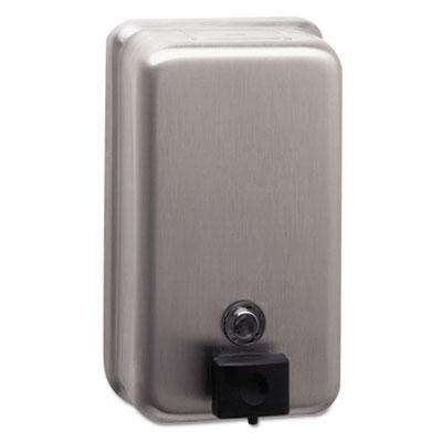 View larger image of ClassicSeries Surface-Mounted Soap Dispenser, 40 oz, 4.75" x 3.5" x 8.13", Stainless Steel