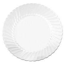 Classicware Plates, Plastic, 10.25 in, Clear, 12/Bag, 12 Bag/Carton