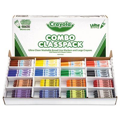 View larger image of Crayon And Ultra-Clean Washable Marker Classpack, 8 Colors, 128 Each Crayons/markers, 256/box
