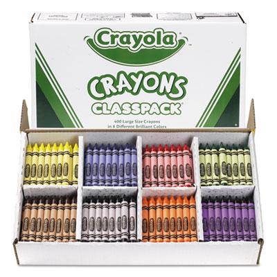 View larger image of Classpack Large Size Crayons, 50 Each of 8 Colors, 400/Box