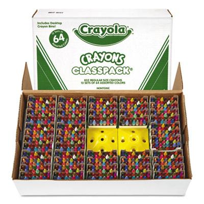 View larger image of Classpack Regular Crayons, Assorted, 13 Caddies, 832/Box