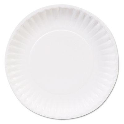 View larger image of Clay Coated Paper Plates, 6", White, 100/Pack, 12 Packs/Carton