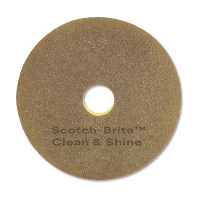 View larger image of Clean and Shine Pad, 17" Diameter, Yellow/Gold, 5/Carton