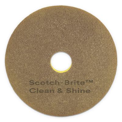 View larger image of Clean and Shine Pad, 20" Diameter, Yellow/Gold, 5/Carton