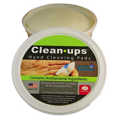 View larger image of Clean-Ups Hand Cleaning Pads, Cloth, 1-Ply, 3" dia, Mild Floral Scent, 60/Tub