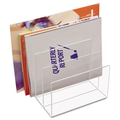View larger image of Clear Acrylic Desk File, 3 Sections, Letter to Legal Size Files, 8" x 6.5" x 7.5", Clear
