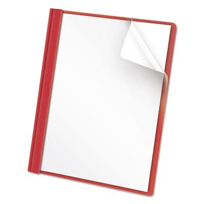 View larger image of Clear Front Report Cover, Prong Fastener, 0.5" Capacity, 8.5 X 11, Clear/red, 25/box