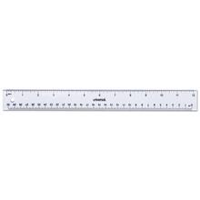 Clear Plastic Ruler, Standard/Metric, 12"