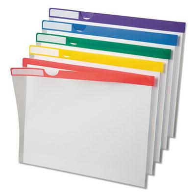 View larger image of Clear Poly Index Folders, Letter Size, Assorted Colors, 10/Pack