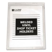 Clear Vinyl Shop Ticket Holders, Both Sides Clear, 15 Sheets, 8.5 x 11, 50/BX