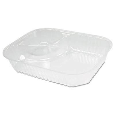 View larger image of ClearPac Large Nacho Tray, 2-Compartments, 3.3 oz, 6.2 x 6.2 x 1.6, Clear, Plastic, 500/Carton