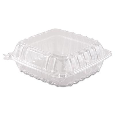 View larger image of ClearSeal Hinged-Lid Plastic Containers, 8.3 x 8.3 x 3, Clear, Plastic, 250/Carton