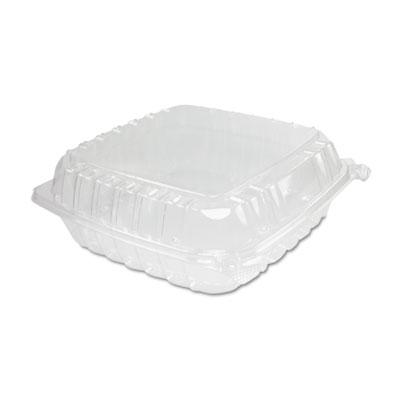 View larger image of ClearSeal Hinged-Lid Plastic Containers, 9.3 x 8.8 x 3, Clear, Plastic, 100/Bag, 2 Bags/Carton