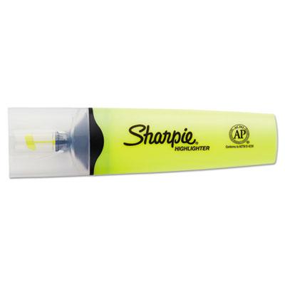View larger image of Clearview Tank-Style Highlighter, Blade Chisel Tip, Fluorescent Yellow, Dozen