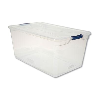 View larger image of Clever Store Basic Latch-Lid Container, 95 qt, 17.75" x 29" x 13.25", Clear