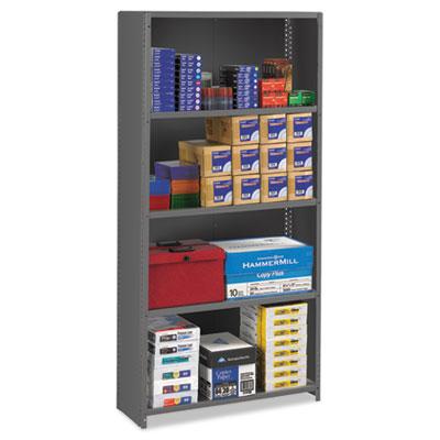 View larger image of Closed Commercial Steel Shelving, Five-Shelf, 36w x 12d x 75h, Medium Gray