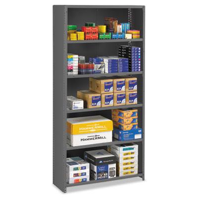 View larger image of Closed Commercial Steel Shelving, Six-Shelf, 36w x 12d x 75h, Medium Gray