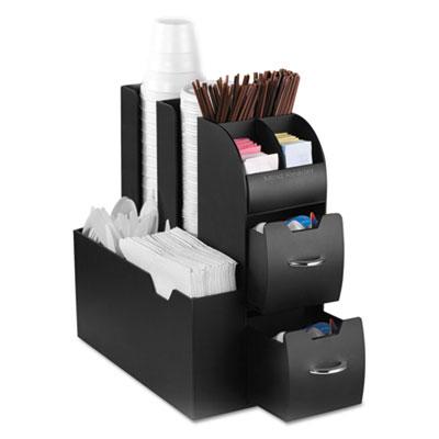 View larger image of Coffee Condiment Caddy Organizer, 10 Compartments, 5.4 x 11 x 12.6, Black