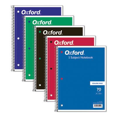 View larger image of Coil-Lock Wirebound Notebooks, 3-Hole Punched, 1-Subject, Medium/College Rule, Randomly Assorted Covers, (70) 10.5 x 8 Sheets