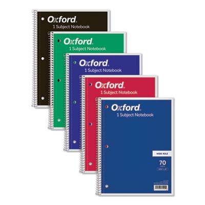 View larger image of Coil-Lock Wirebound Notebooks, 3-Hole Punched, 1-Subject, Wide/Legal Rule, Randomly Assorted Covers, (70) 10.5 x 8 Sheets