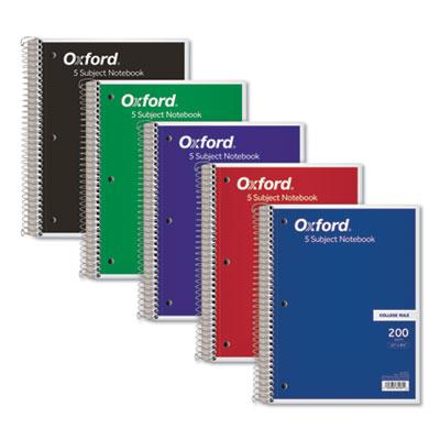 View larger image of Coil-Lock Wirebound Notebook, 3-Hole Punched, 5-Subject, Medium/College Rule, Randomly Assorted Covers, (200) 11 x 8.5 Sheets