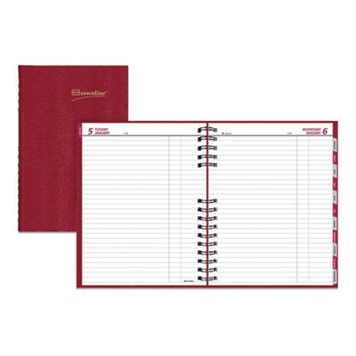 View larger image of CoilPro Daily Planner, 10 x 7.88, Red Cover, 12-Month (Jan to Dec): 2024