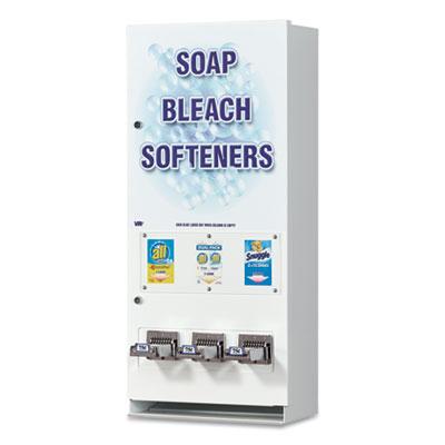 View larger image of Coin-Operated Soap Vender, 3-Column, 16.25" x 37.75" x 9.5", White/Blue