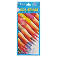 Col-Erase Pencil with Eraser, 0.7 mm, 2B, Assorted Lead and Barrel Colors, Dozen