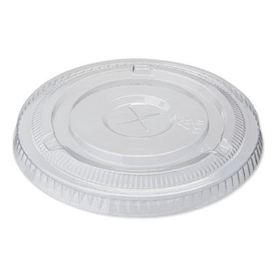 View larger image of Cold Drink Cup Lids, Fits 16 oz Plastic Cold Cups, Clear, 100/Sleeve, 10 Sleeves/Carton