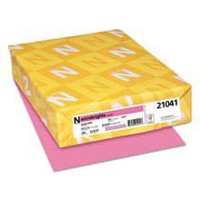 Color Cardstock, 65 lb, 8.5 x 11, Pulsar Pink, 250/Pack
