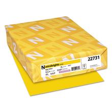 Color Cardstock, 65 lb, 8.5 x 11, Solar Yellow, 250/Pack