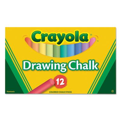 View larger image of Colored Drawing Chalk, 12 Assorted Colors 12 Sticks/Set