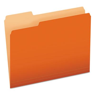 View larger image of Colored File Folders, 1/3-Cut Tabs, Letter Size, Orange/Light Orange, 100/Box