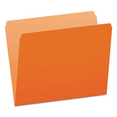 View larger image of Colored File Folders, Straight Tab, Letter Size, Orange/Light Orange, 100/Box