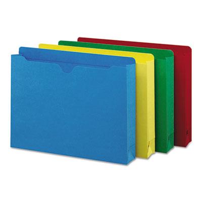 View larger image of Colored File Jackets with Reinforced Double-Ply Tab, Straight Tab, Letter Size, Assorted Colors, 50/Box
