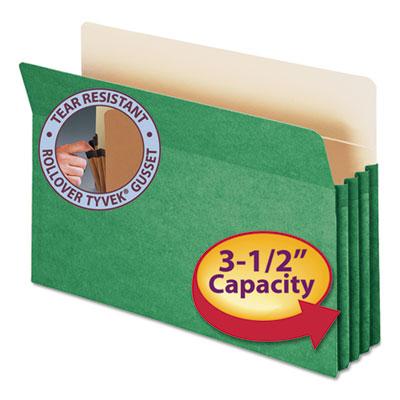 View larger image of Colored File Pockets, 3.5" Expansion, Legal Size, Green