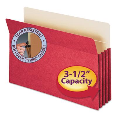 View larger image of Colored File Pockets, 3.5" Expansion, Legal Size, Red