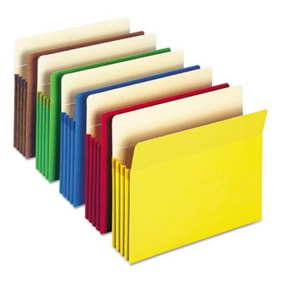 View larger image of Colored File Pockets, 3.5" Expansion, Letter Size, Assorted, 25/Box