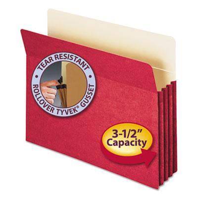 View larger image of Colored File Pockets, 3.5" Expansion, Letter Size, Red