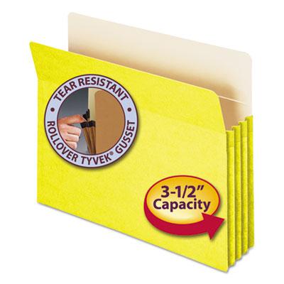 View larger image of Colored File Pockets, 3.5" Expansion, Letter Size, Yellow