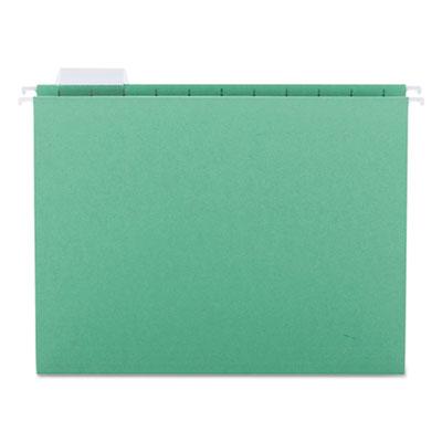 View larger image of Colored Hanging File Folders with 1/5 Cut Tabs, Letter Size, 1/5-Cut Tabs, Green, 25/Box