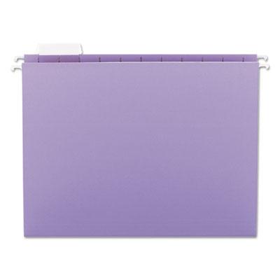 View larger image of Colored Hanging File Folders with 1/5 Cut Tabs, Letter Size, 1/5-Cut Tabs, Lavender, 25/Box