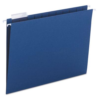 View larger image of Colored Hanging File Folders with 1/5 Cut Tabs, Letter Size, 1/5-Cut Tabs, Navy, 25/Box