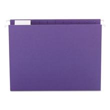 Colored Hanging File Folders with 1/5 Cut Tabs, Letter Size, 1/5-Cut Tabs, Purple, 25/Box