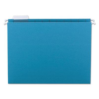 View larger image of Colored Hanging File Folders with 1/5 Cut Tabs, Letter Size, 1/5-Cut Tabs, Teal, 25/Box