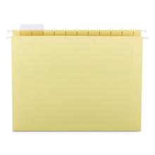 Colored Hanging File Folders with 1/5 Cut Tabs, Letter Size, 1/5-Cut Tabs, Yellow, 25/Box