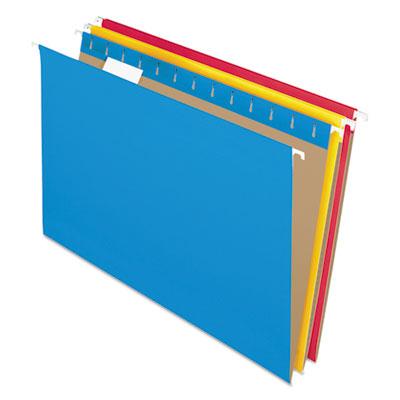 View larger image of Colored Hanging Folders, Legal Size, 1/5-Cut Tabs, Assorted Colors, 25/Box